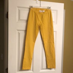 Hanna Andersson Yellow Leggings, Size 12. Used Once.